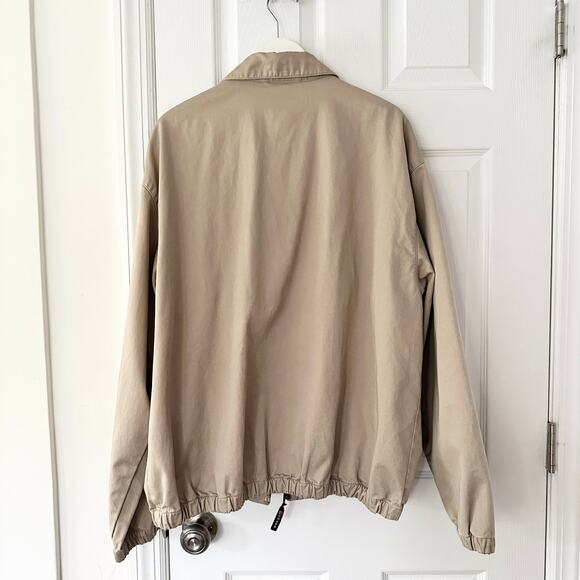 Chaps Ralph Lauren Khaki Vintage Full Zip Harrington Plaid Half Lined Jacket XL - Picture 11 of 12